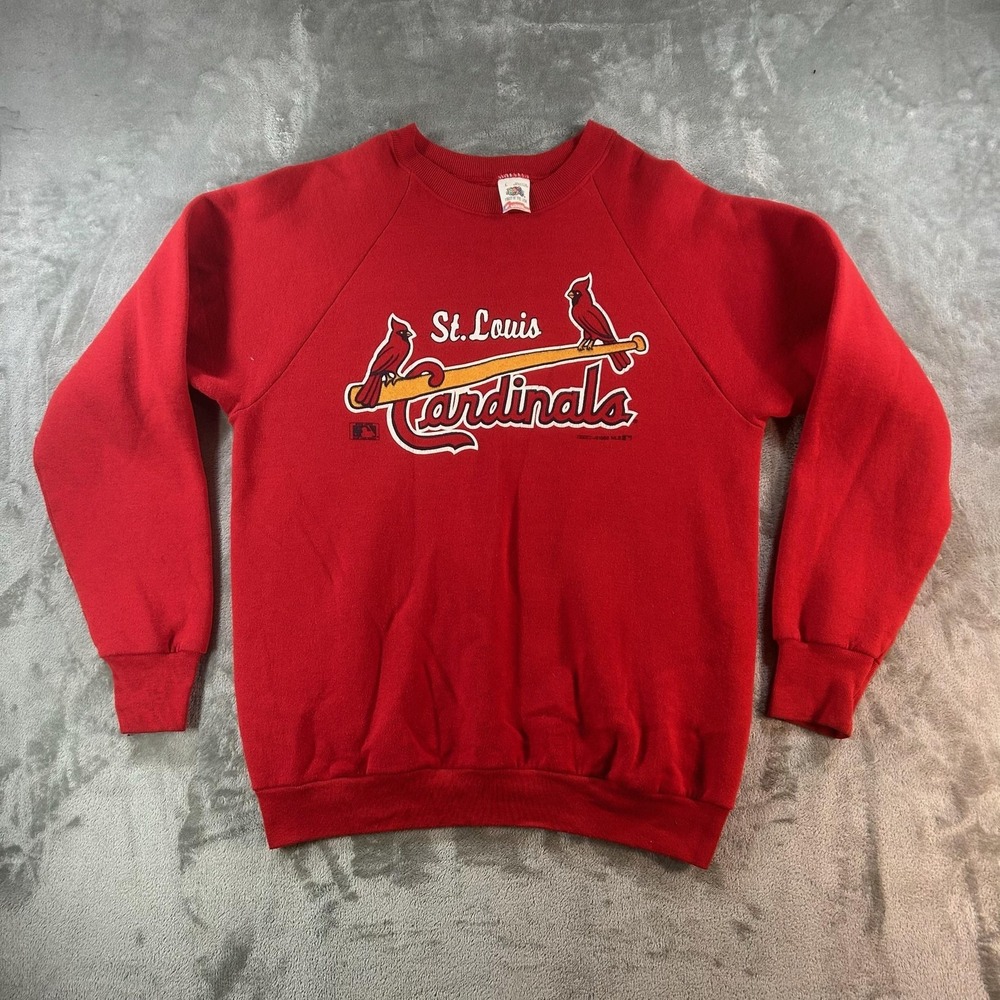Vintage St. Louis Cardinals Sweatshirt Mens Large Red MLB Fruit Of The Loom 80s